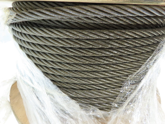 1/2"x 255' Steel Wire Rope Crane Hoist Winch Lifting Cable 6x37 WC