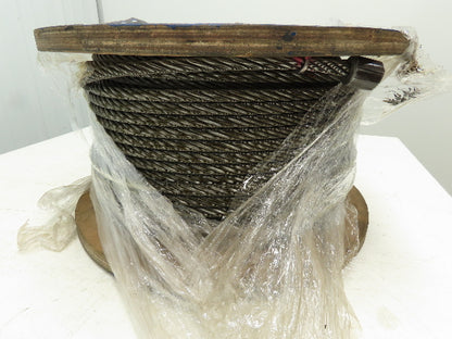 1/2"x 255' Steel Wire Rope Crane Hoist Winch Lifting Cable 6x37 WC