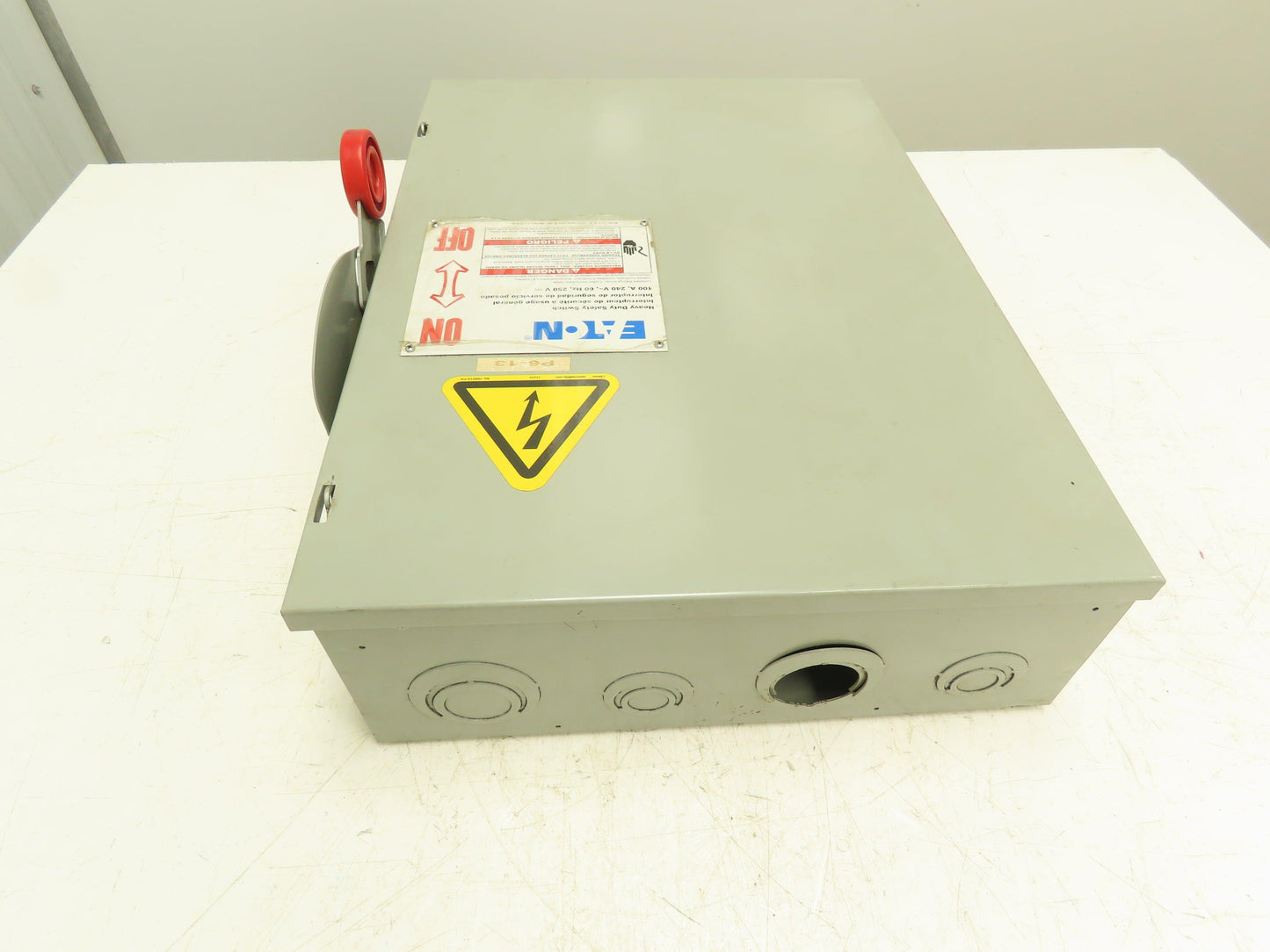 Eaton Cutler DH323FGKJSEL Fusible Disconnect Safety Switch 100A 240V 3Ph