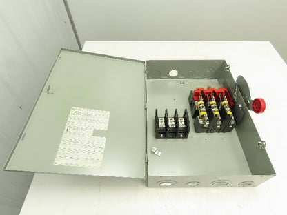 Eaton Cutler DH323FGKJSEL Fusible Disconnect Safety Switch 100A 240V 3Ph