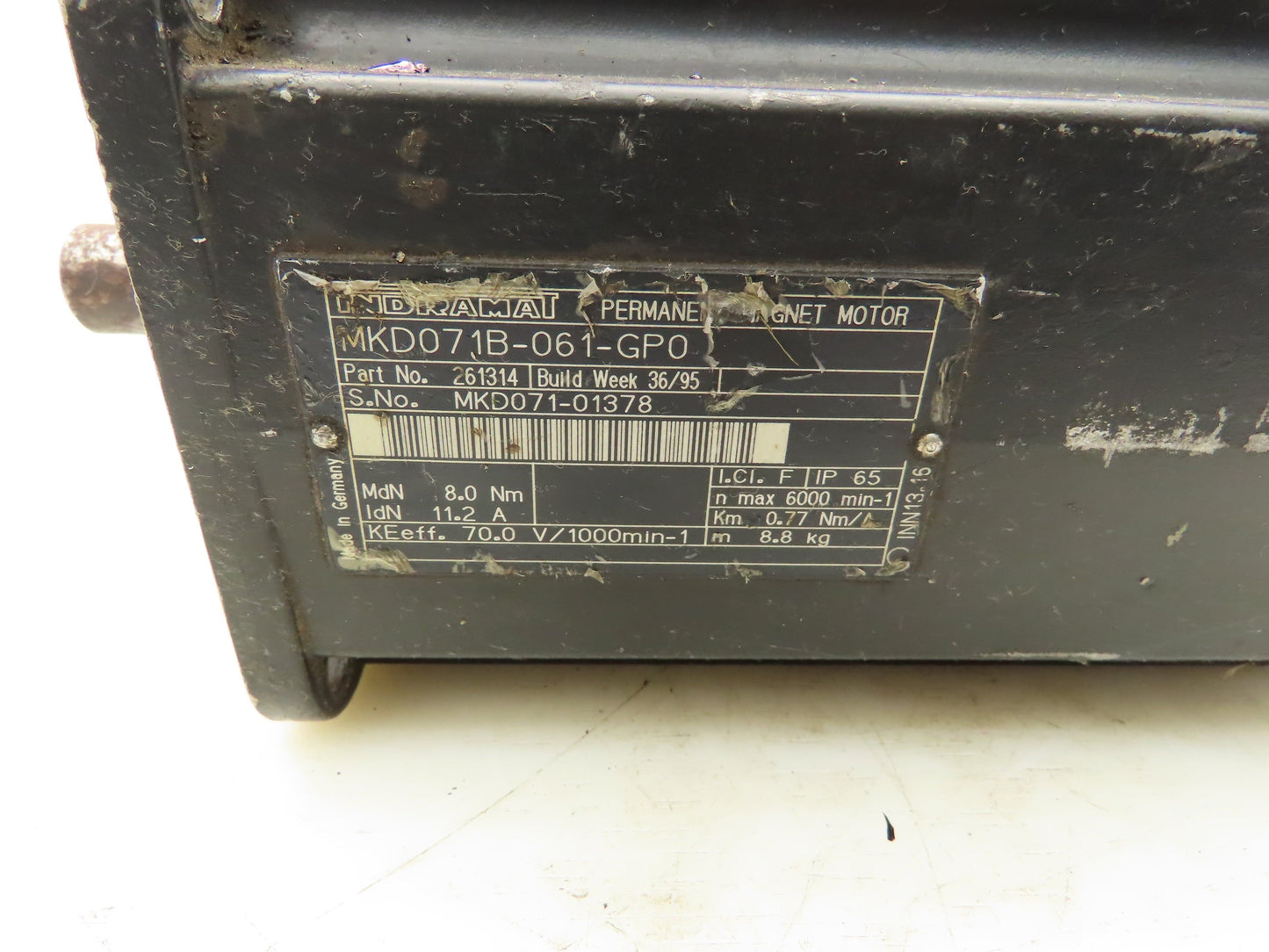 Indramat MKD071B-061-GP0 Permanent Magnet Motor Servo 8Nm 6000RPM Rexroth