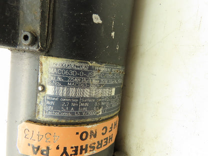 Indramat MAC063D-0-JS-2-C/095-B-0/S001 Permanent Magnet Motor Servo 10:1 Gearbox