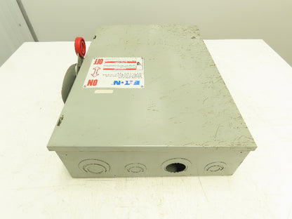 Eaton Cutler DH323FGKJSEL Fusible Disconnect Safety Switch 100A 3 Pole 240V