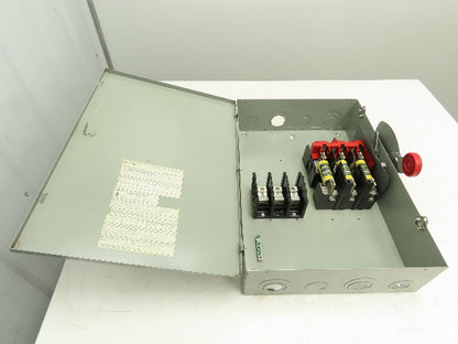 Eaton Cutler DH323FGKJSEL Fusible Disconnect Safety Switch 100A 3 Pole 240V