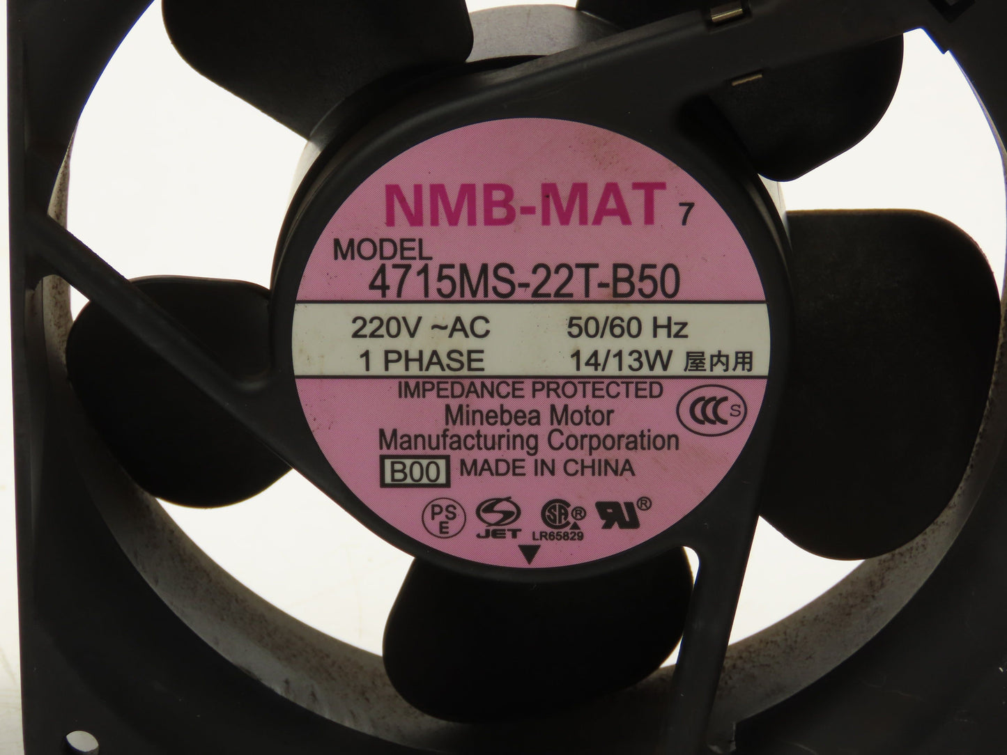 NMB-MAT 4715MS-22T-B50 Cooling Fan 1-Phase 220V-AC 14/13W Lot Of 4