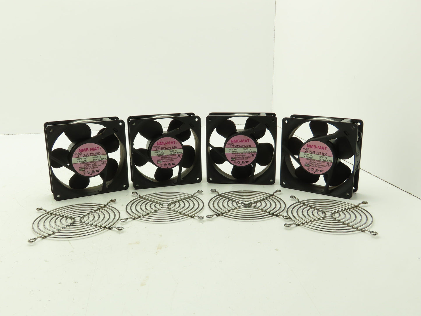 NMB-MAT 4715MS-22T-B50 Cooling Fan 1-Phase 220V-AC 14/13W Lot Of 4