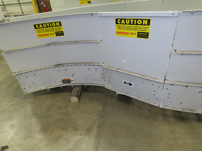 48"x 13' Powered Roller Conveyor Modular S-Curve RL 130VDC O-Ring Belt Drive