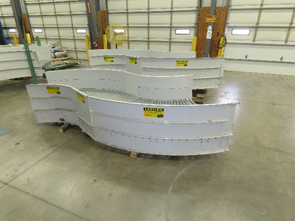 48"x 13' Powered Roller Conveyor Modular S-Curve RL 130VDC O-Ring Belt Drive