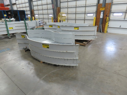48"x 13' Powered Roller Conveyor Modular S-Curve RL 130VDC O-Ring Belt Drive