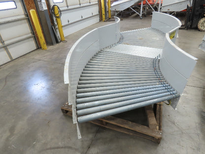 48"x 13' Powered Roller Conveyor Modular S-Curve RL 130VDC O-Ring Belt Drive