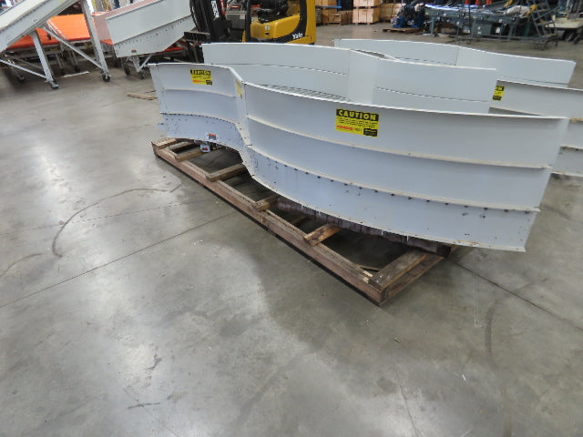 48"x 13' Powered Roller Conveyor Modular S-Curve RL 130VDC O-Ring Belt Drive
