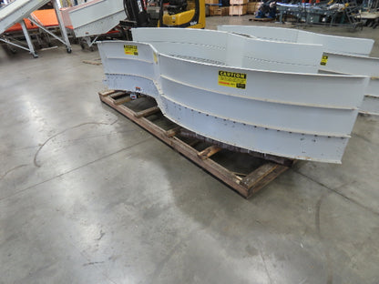 48"x 13' Powered Roller Conveyor Modular S-Curve RL 130VDC O-Ring Belt Drive