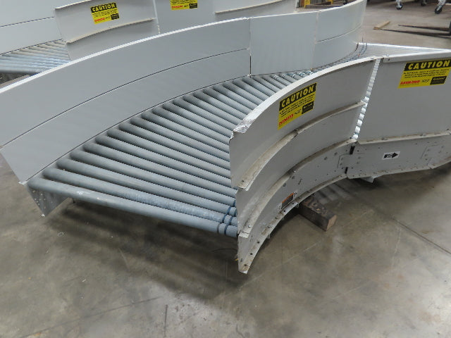 48"x 13' Powered Roller Conveyor Modular S-Curve RL 130VDC O-Ring Belt Drive