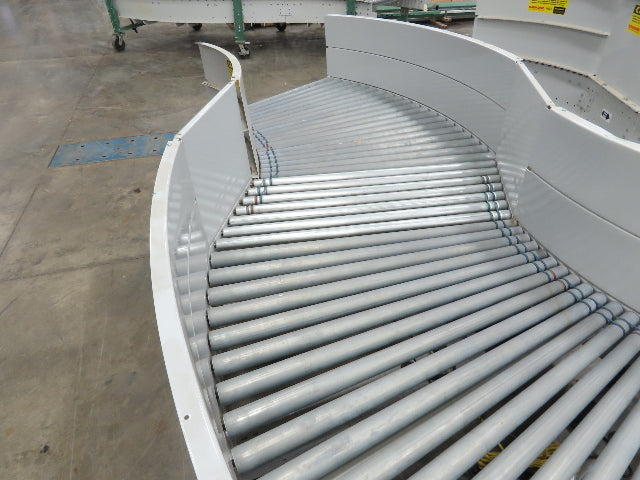 48"x 13' Powered Roller Conveyor Modular S-Curve RL 130VDC O-Ring Belt Drive