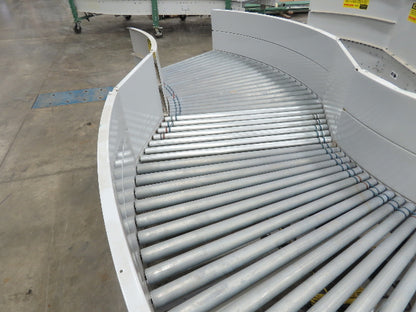 48"x 13' Powered Roller Conveyor Modular S-Curve RL 130VDC O-Ring Belt Drive