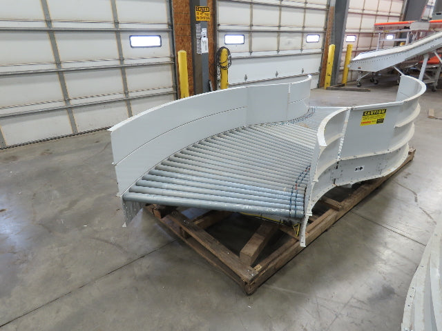 48"x 13' Powered Roller Conveyor Modular S-Curve RL 130VDC O-Ring Belt Drive
