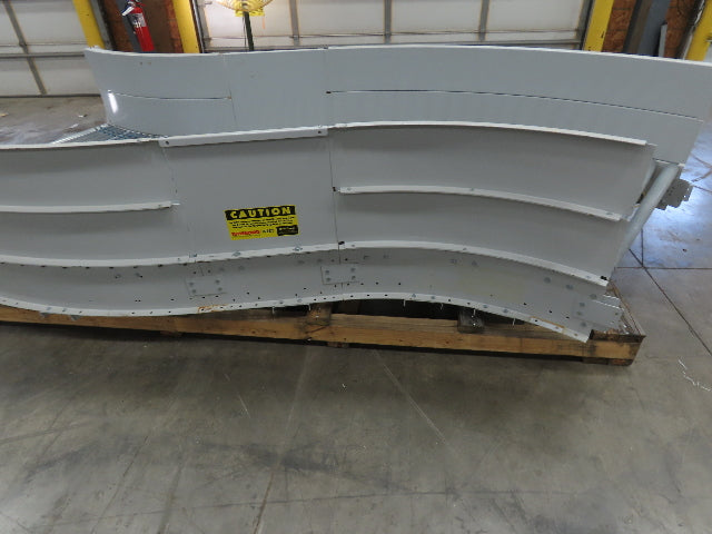 Roach 48"x 13' Powered Roller Conveyor S-Curve LR 130VDC O-Ring Belt Drive