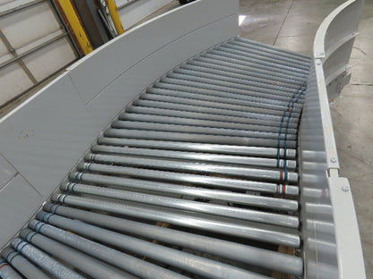 Roach 48"x 13' Powered Roller Conveyor S-Curve LR 130VDC O-Ring Belt Drive