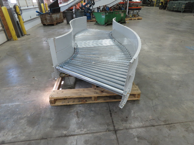 Roach 48"x 13' Powered Roller Conveyor S-Curve LR 130VDC O-Ring Belt Drive