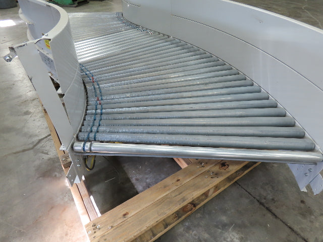 Roach 48"x 13' Powered Roller Conveyor S-Curve LR 130VDC O-Ring Belt Drive