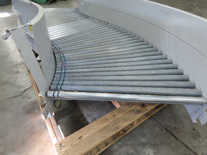Roach 48"x 13' Powered Roller Conveyor S-Curve LR 130VDC O-Ring Belt Drive