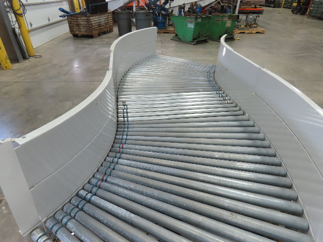 Roach 48"x 13' Powered Roller Conveyor S-Curve LR 130VDC O-Ring Belt Drive