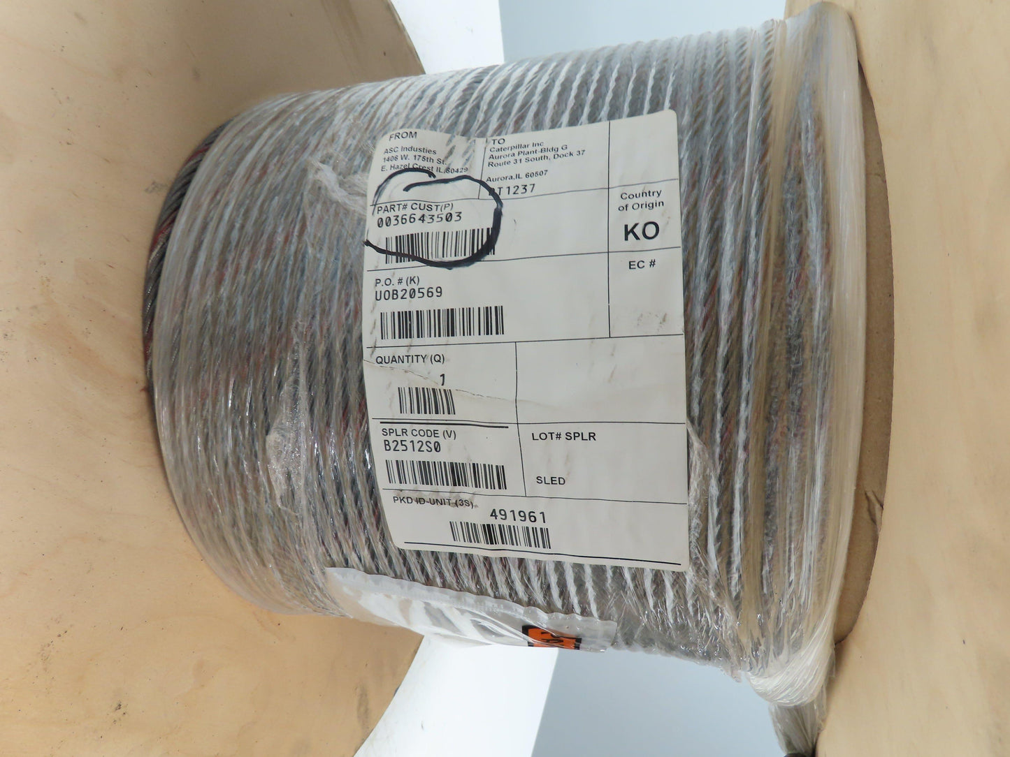 1/4"x 192' Steel Wire Rope Crane Hoist Winch Lifting Cable 6x37 WC