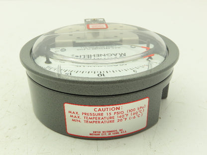 Dwyer Magnehelic WO3Z Differential Pressure Gauge Two 1/8" NPT Plugs 0-20" H20