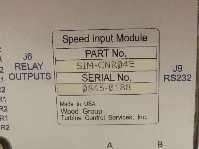 Wood Group SIM-CNR04E Speed Input Module 24VDC 10W