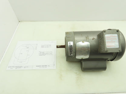 Baldor VL3509 35C13-180 Electric Motor 1Hp 1Ph 115/230V 3450RPM 56C TEFC