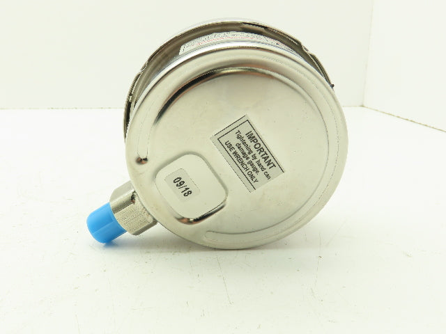 Marsh H20754P Stainless Steel Internal Gauge 0 to 200 PSI 1/4" NPT