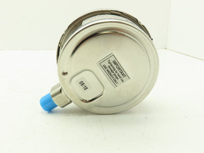 Marsh H20754P Stainless Steel Internal Gauge 0 to 200 PSI 1/4" NPT