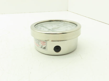 Marsh H20754P Stainless Steel Internal Gauge 0 to 200 PSI 1/4" NPT