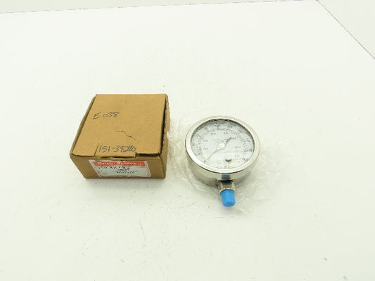 Marsh H20754P Stainless Steel Internal Gauge 0 to 200 PSI 1/4" NPT
