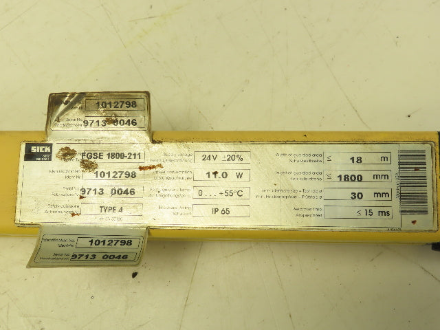 Sick FGSE1800-211 Safety Light Curtain Receiver 1800mm 24V