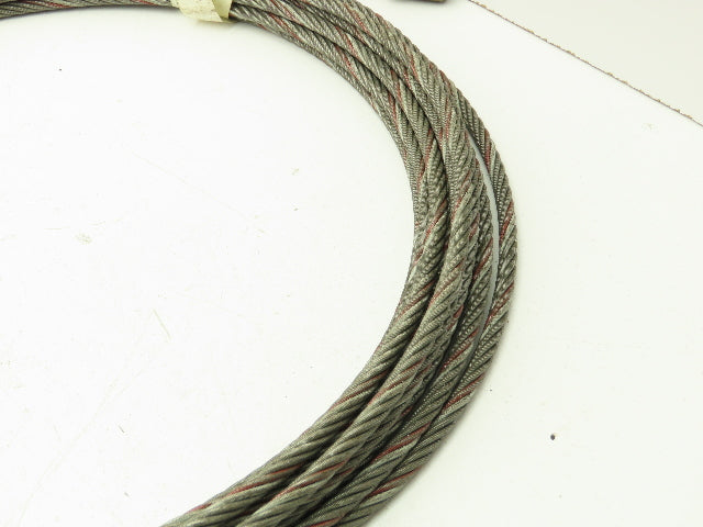 1/4"x 50'  Steel Wire Rope Winch Hoist Lifting Cable  Lot of 2
