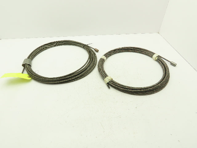 1/4"x 50'  Steel Wire Rope Winch Hoist Lifting Cable  Lot of 2