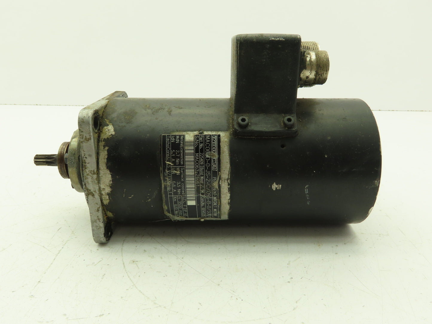 Indramat MAC063D-0-JS-2-C/095-B-0/S001 Permanent Magnet Servo Motor 3500RPM