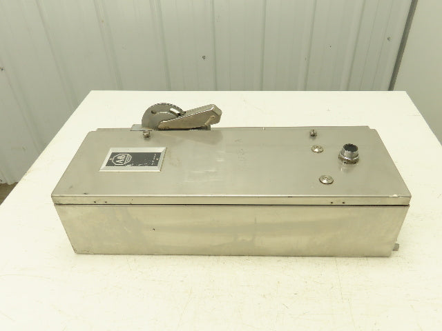 Allen Bradley 712 Sz 1 Combination Starter 10Hp Non-Fusible Stainless Disconnect