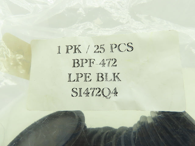 Caplug BPF-472 Black Polyethylene Cap Plug 2-5/8" ID Flat Hole Cover Lot of 24