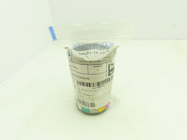 Ruland MBC51-25-22-A Aluminum Clamp Style Bellows Coupling 25x22mm Bore
