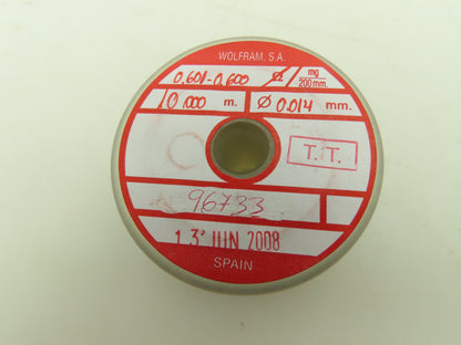 Wolfram Tungsten Filament Wire 0.014mm 0.6 ohms 10 Meters Per Roll