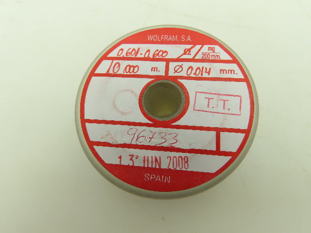 Wolfram Tungsten Filament Wire 0.014mm 0.6 ohms 10 Meters Per Roll