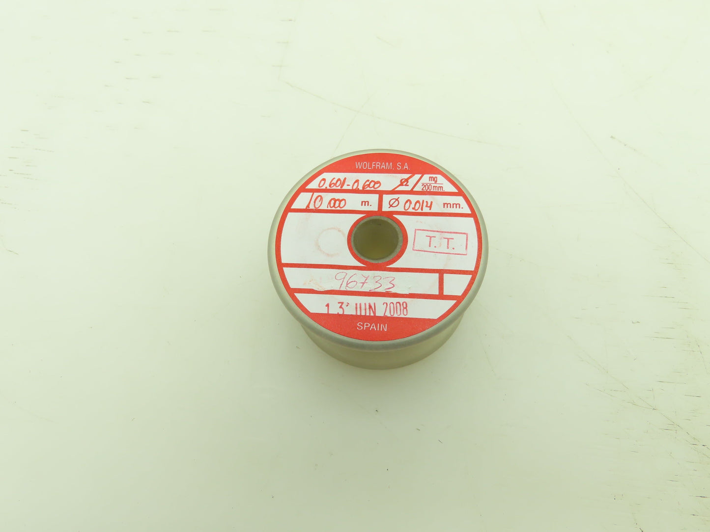 Wolfram Tungsten Filament Wire 0.014mm 0.6 ohms 10 Meters Per Roll