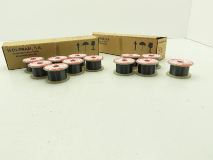 Wolfram Tungsten Filament Wire 0.014mm 0.58-0.607 ohms 86 Meters Lot of 12