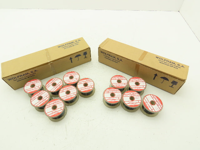 Wolfram Tungsten Filament Wire 0.014mm 0.58-0.607 ohms 86 Meters Lot of 12