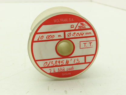 Wolfram Tungsten Filament Wire 0.014mm Type No ohms Rating 10 Meters Per Roll