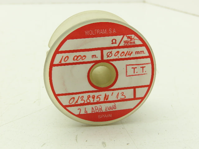 Wolfram Tungsten Filament Wire 0.014mm Type No ohms Rating 10 Meters Per Roll