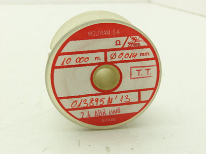 Wolfram Tungsten Filament Wire 0.014mm Type No ohms Rating 10 Meters Per Roll
