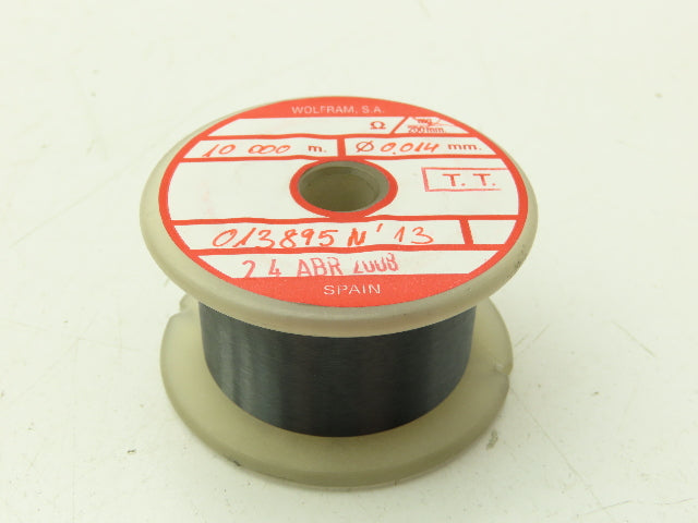 Wolfram Tungsten Filament Wire 0.014mm Type No ohms Rating 10 Meters Per Roll